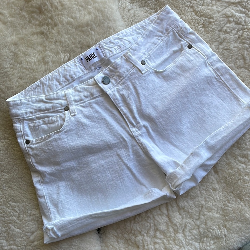 White Paige denim shorts